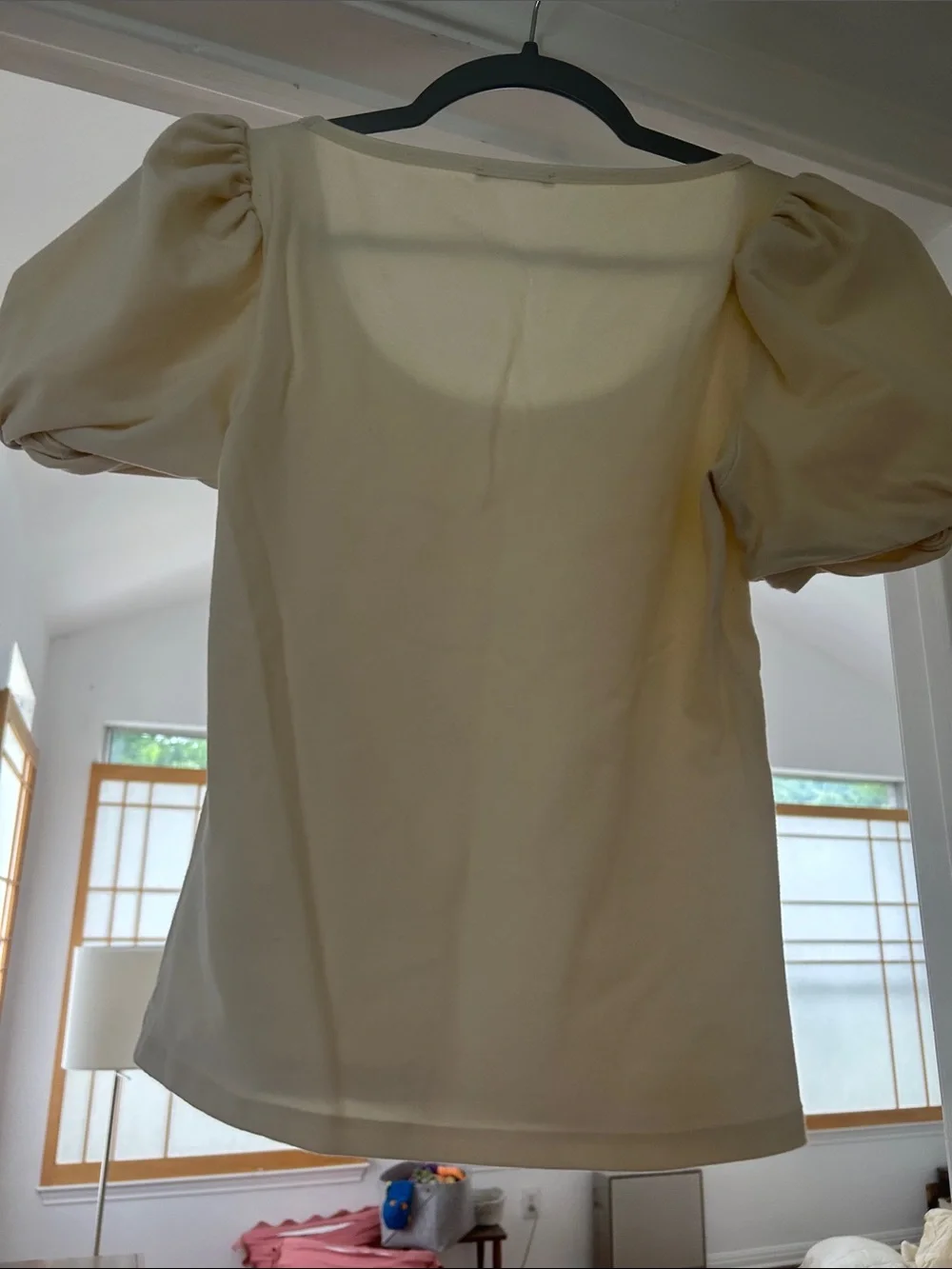 Reformation Cream Puff Sleeve Scoop Neck Top